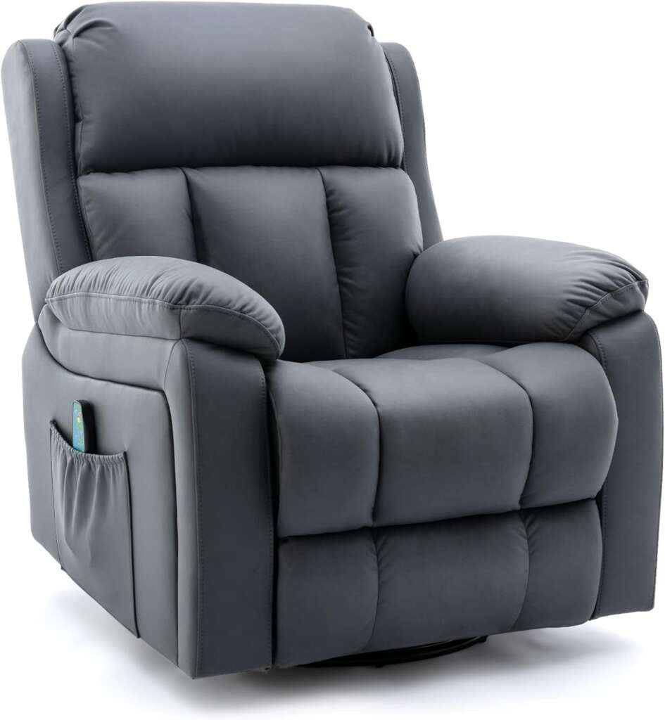 HOMREST Swivel Rocker Chair best recliner for back and neck ergonomic