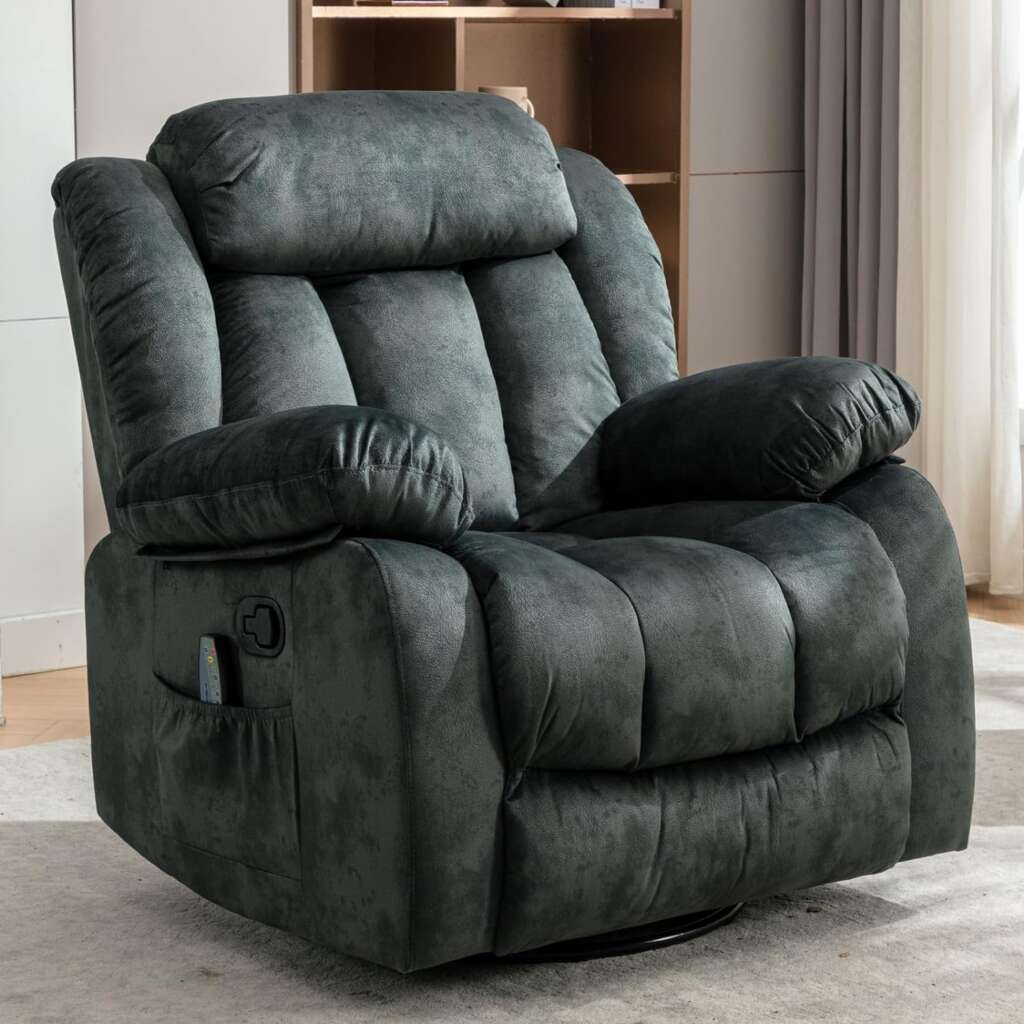 INZOY Massage Swivel Rocker best recliner chair for neck pain