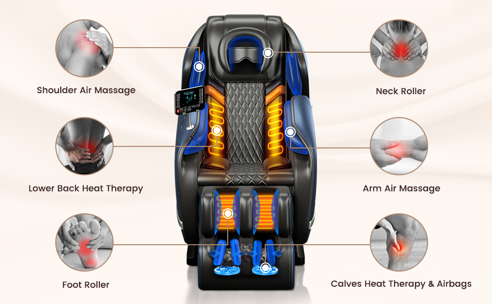 best recliner for neck support WANSID Massage Chair Full Body