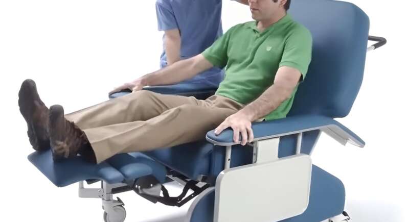 how to recline hospital chair