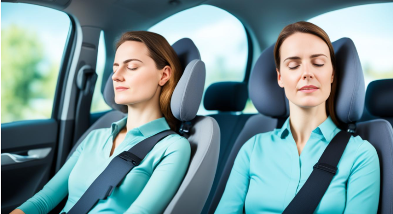 is reclining a car seat good for neck