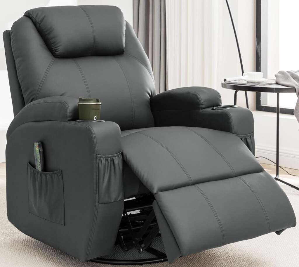 Korser chair best leather swivel recliner